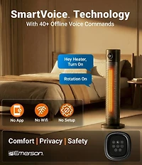 Emerson SmartVoice Remote Control 32#double; Tower Heater