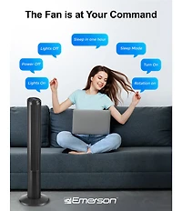 Emerson SmartVoice Remote Control 40#double; Tower Fan