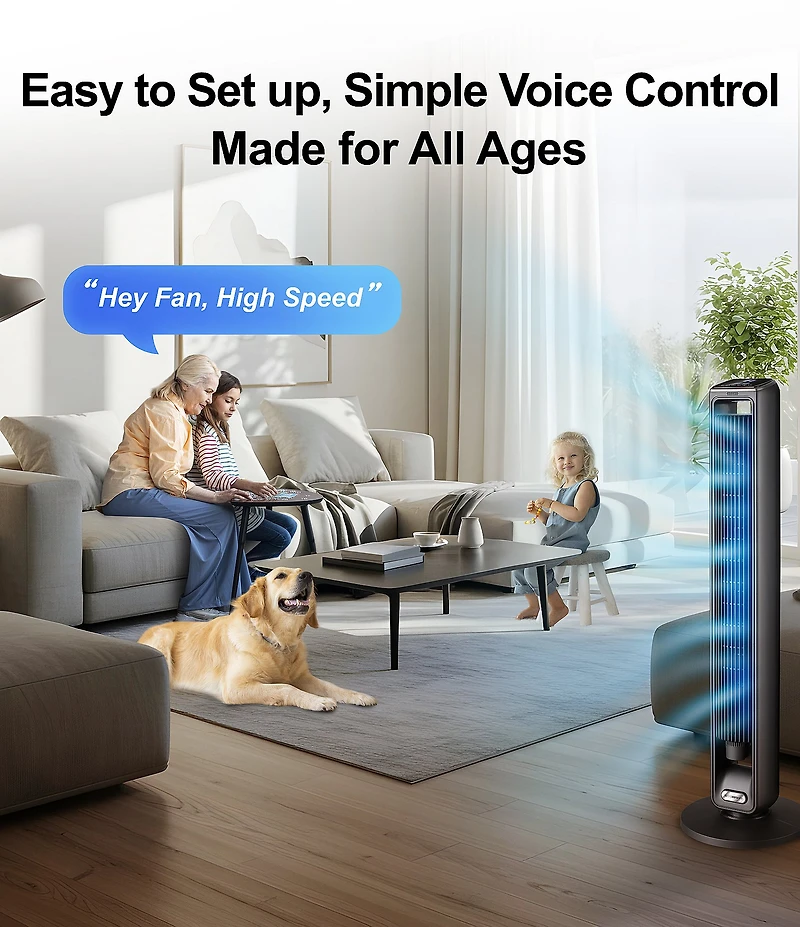 Emerson SmartVoice Remote Control 42#double; Tower Fan