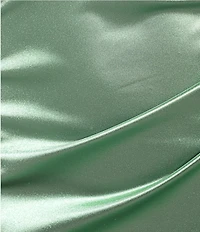 Honey and Rosie Emma Bodice Side Slit Satin Long Dress