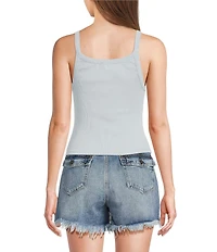 Emory Park Beaded Fish Rib Knit Tank Top