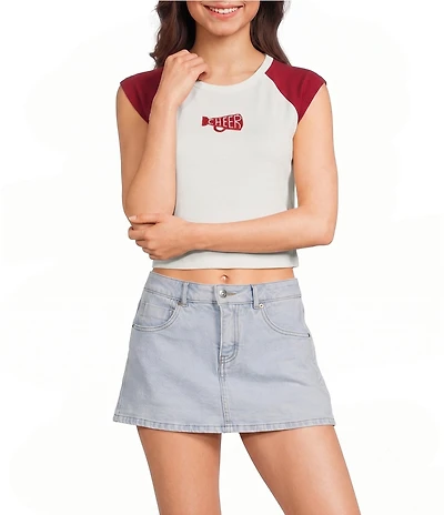 Emory Park Beaded Cheer Short Sleeve Reglan Baby Tee
