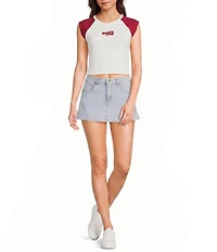 Emory Park Beaded Cheer Short Sleeve Reglan Baby Tee
