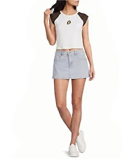 Emory Park Beaded Football Short Sleeve Gameday Raglan Baby Tee