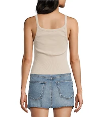 Emory Park Beaded Shell Ribbed Knit Tank Top