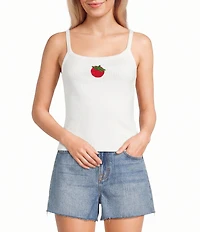 Emory Park Beaded Tomato Rib Knit Tank Top