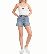 Emory Park Beaded Tomato Rib Knit Tank Top