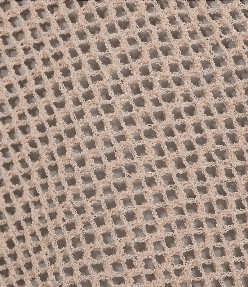 Emory Park Crochet One Shoulder Fringe Hem Poncho