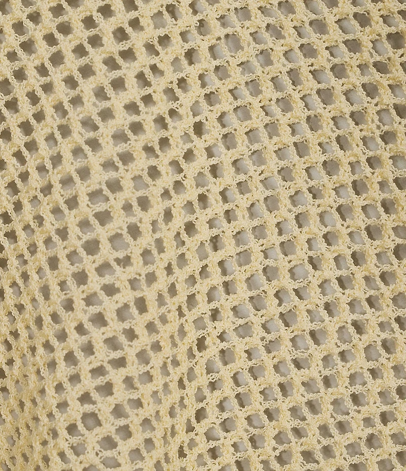 Emory Park Crochet One Shoulder Fringe Hem Poncho