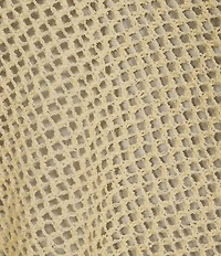 Emory Park Crochet One Shoulder Fringe Hem Poncho