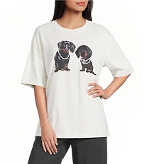 Emory Park Dog Graphic Short Sleeve Boxy Tee