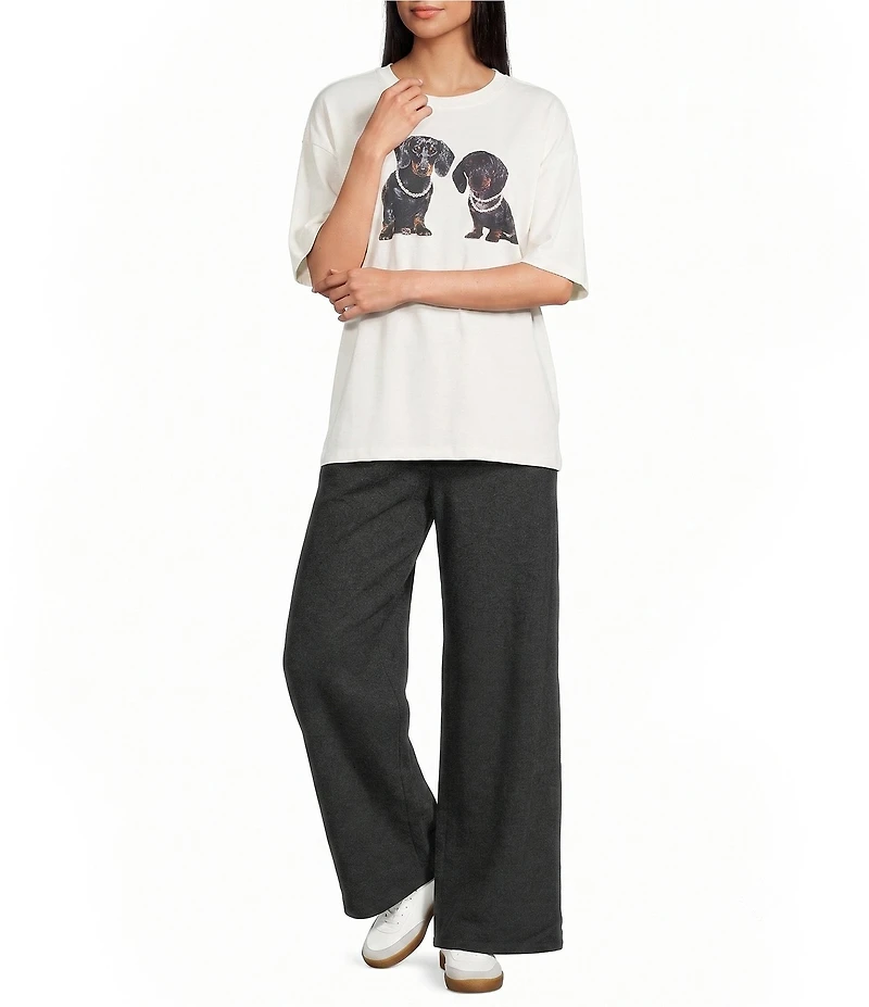 Emory Park Dog Graphic Short Sleeve Boxy Tee