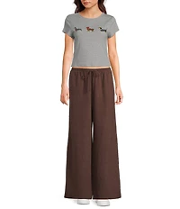 Emory Park Low Rise Wide Leg Drawstring Pants
