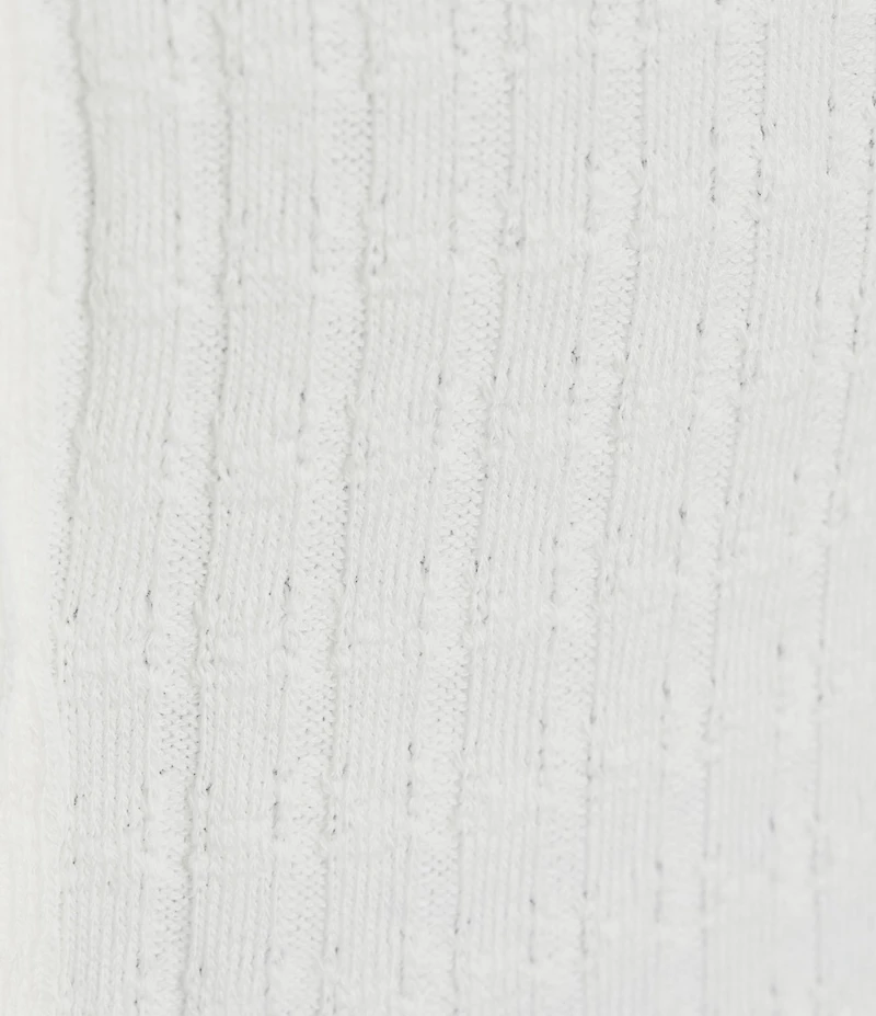 Emory Park Pointelle Knit Long Sleeve Fitted Button Front Cardigan