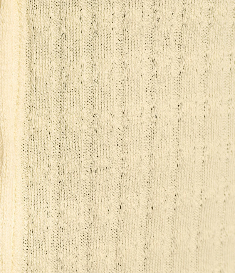 Emory Park Pointelle Knit Long Sleeve Fitted Button Front Cardigan