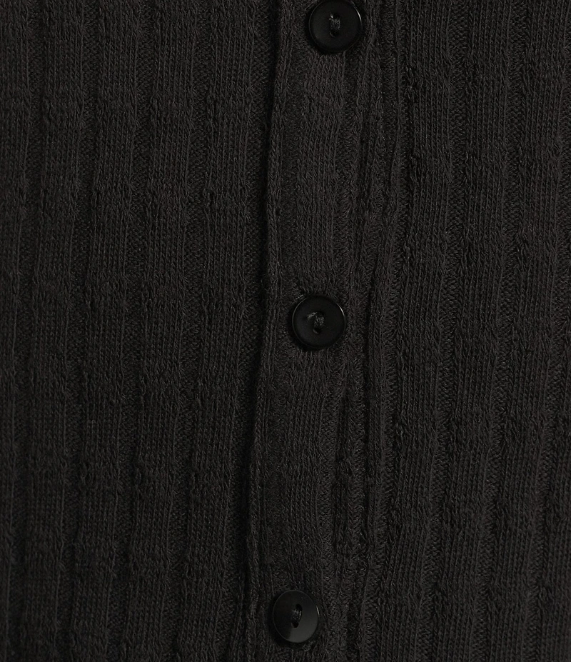 Emory Park Pointelle Knit Long Sleeve Fitted Button Front Cardigan