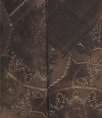 Emory Park Printed Mesh Mock Neck Long Sleeve Midi Dress