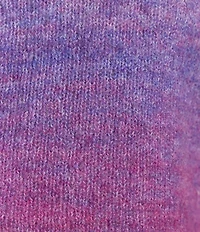 Emory Park Spacedye V-Neck Ruched Tie Front Long Sleeve Cropped Sweater