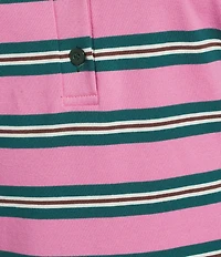 Emory Park Striped Collared Short Sleeve Rugby Mini Dress