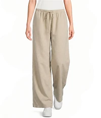 Emory Park Striped Low Rise Wide Leg Drawstring Pants