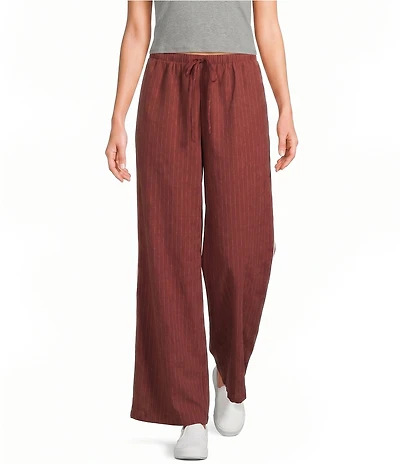 Emory Park Striped Low Rise Wide Leg Drawstring Pants