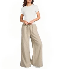 Emory Park Striped Low Rise Wide Leg Drawstring Pants