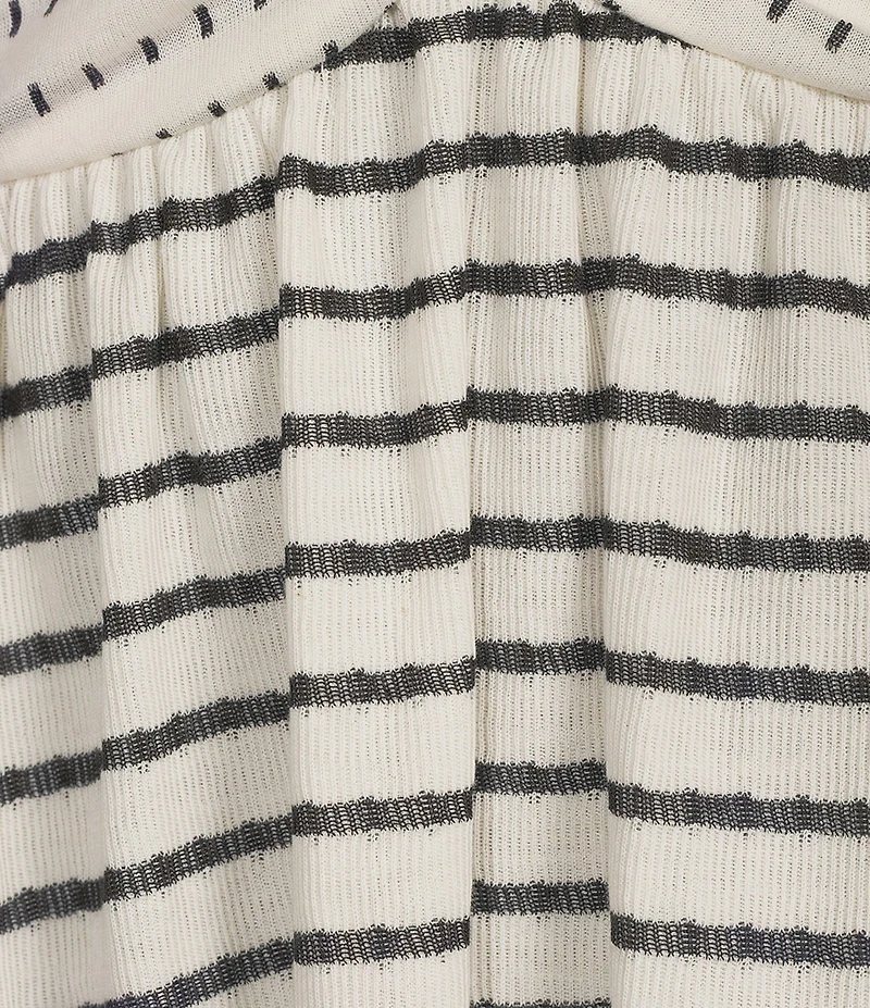Emory Park Striped Twist Knot Front Spaghetti Tie Strap Mini Dress