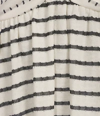 Emory Park Striped Twist Knot Front Spaghetti Tie Strap Mini Dress
