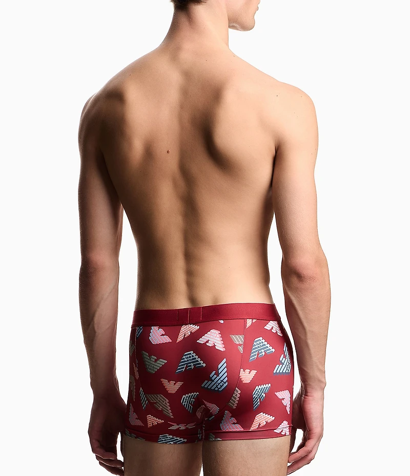Emporio Armani Allover Logo Microfiber Logo Trunks
