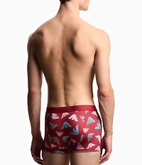 Emporio Armani Allover Logo Microfiber Logo Trunks