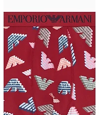 Emporio Armani Allover Logo Microfiber Logo Trunks