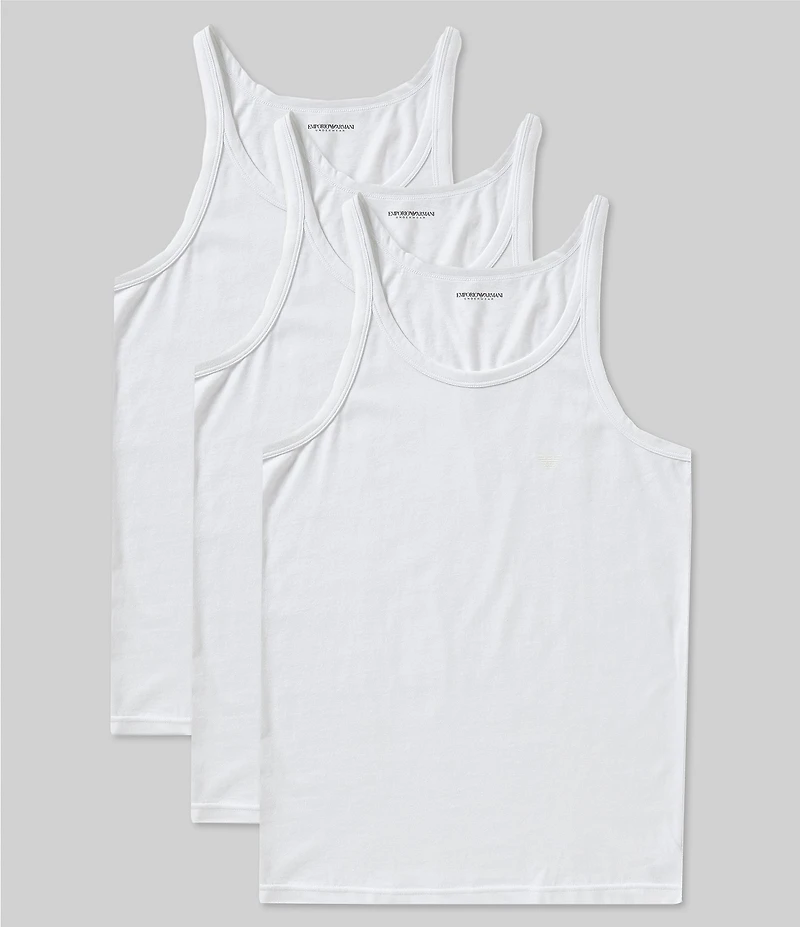 Emporio Armani Knit Undershirt Tank 3-Pack