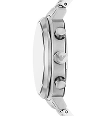 Emporio Armani Men's Quartz Chronograph Round Stainless Steel Bracelet Watch