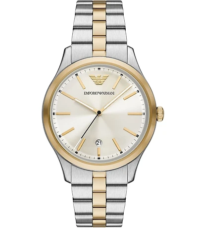 Emporio Armani Men's Quartz Three-Hand Stainless Steel Bracelet Watch