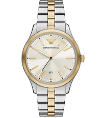 Emporio Armani Men's Quartz Three-Hand Stainless Steel Bracelet Watch