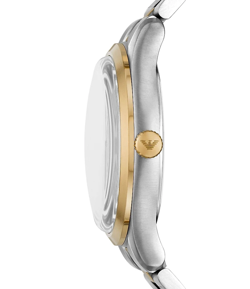 Emporio Armani Men's Quartz Three-Hand Stainless Steel Bracelet Watch