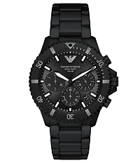 Emporio Armani Men's World Explorer Solar Chronograph Stainless Steel Bracelet Watch