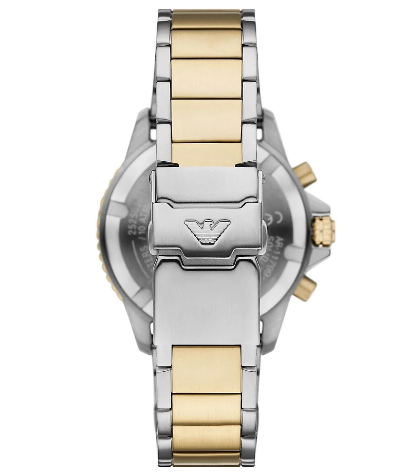 Emporio Armani Men's World Explorer Solar Chronograph Stainless Steel Bracelet Watch