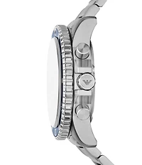 Emporio Armani Men's World Explorer Solar Chronograph Stainless Steel Bracelet Watch