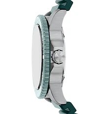 Emporio Armani Men's World Explorer Solar Three-Hand Green Silicone Strap Watch