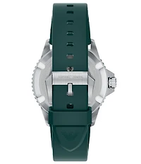 Emporio Armani Men's World Explorer Solar Three-Hand Green Silicone Strap Watch