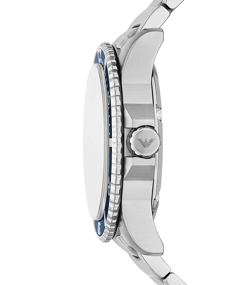 Emporio Armani Men's World Explorer Solar Three-Hand Stainless Steel Bracelet Watch