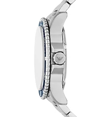 Emporio Armani Men's World Explorer Solar Three-Hand Stainless Steel Bracelet Watch