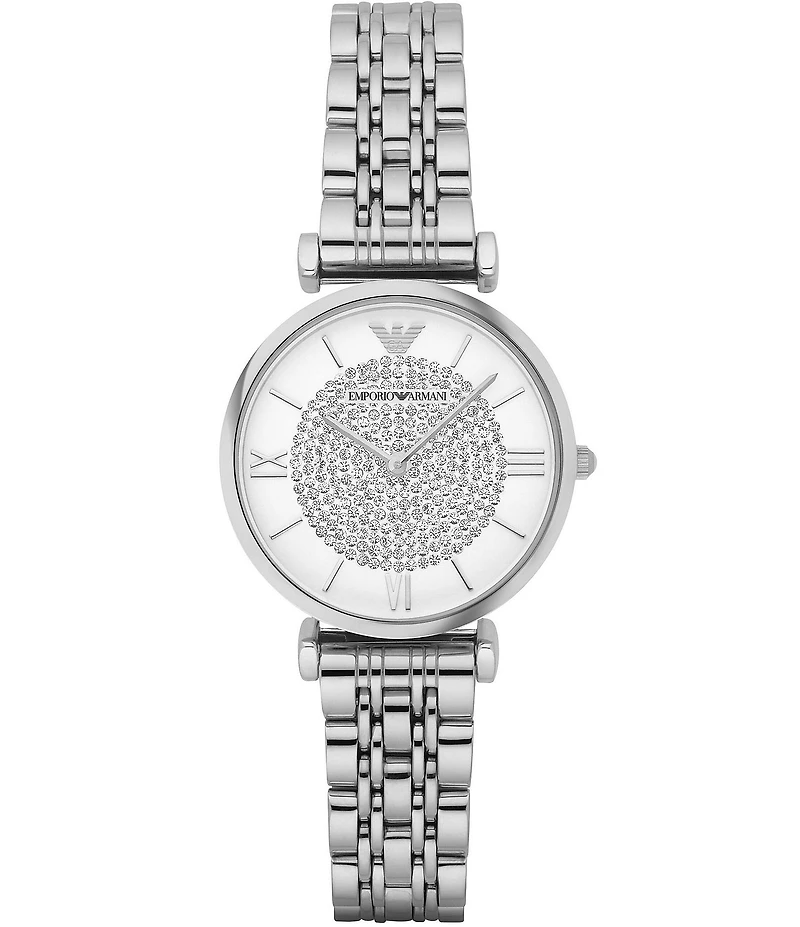 Emporio Armani Women's Silver-Tone Bracelet Watch