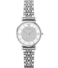 Emporio Armani Women's Silver-Tone Bracelet Watch