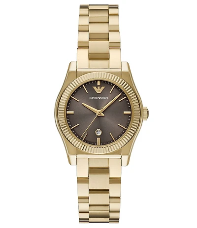 Emporio Armani Women's Quartz Three Hand Gold Tone Stainless Steel Bracelet Watch
