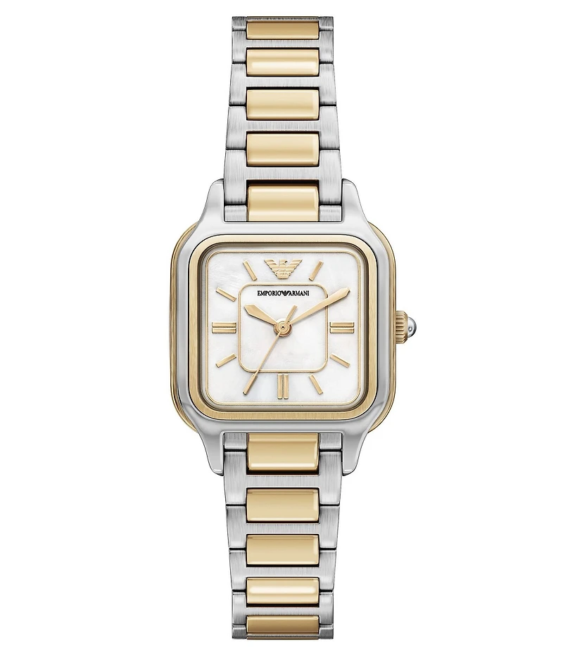 Emporio Armani Women's Quartz Three Hand Two-Tone Stainless Steel Bracelet Watch