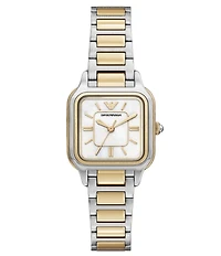 Emporio Armani Women's Quartz Three Hand Two-Tone Stainless Steel Bracelet Watch
