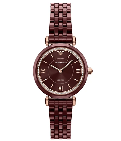 Emporio Armani Women's Quartz Two-Hand Ceramic Bracelet Watch