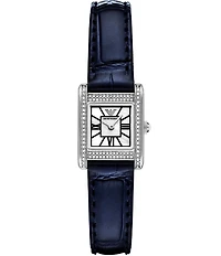 Emporio Armani Women's Quartz Two-Hand Leather Strap Watch